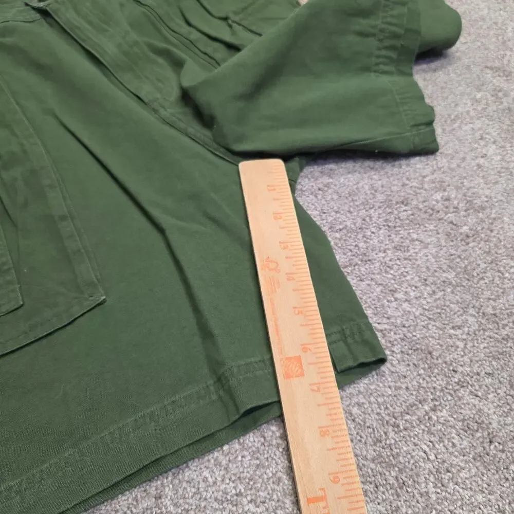 Y2K Indie Sleaze 2000s Route 66 Pleated Cargo Shorts Size 34 Olive Green Cotton